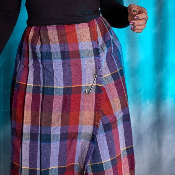 Vintage 60's SEARS BazaarPlaid Skirt - Picture 9 of 10